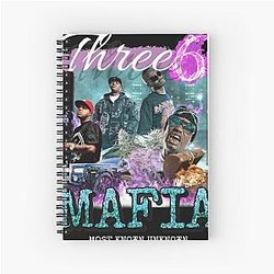 Three 6 Mafia T-Shirt Spiral Notebook
