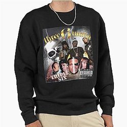 Three Mafia Vintage Design Pullover Sweatshirt
