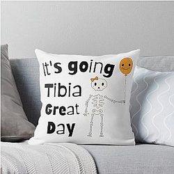 Top bone design gift: It's a great day for biology students Throw Pillow