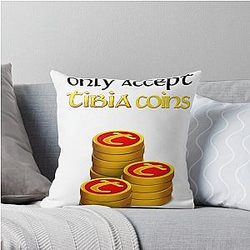 Tibia MMORPG White Throw Pillow