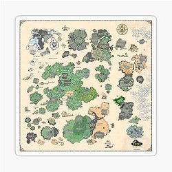 Full Map of Tibia (13.20) Sticker