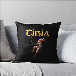 Tibia MMORPG Paladin Throw Pillow 
Cleaned Title: Tibia MMORPG Throw Pillow