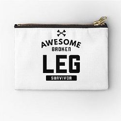 awesome broken survivor bone zipper pouch with tibia and fibula femur leg