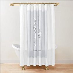 Tibia fusus. Realistic sea life drawings shower curtain