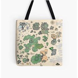 Tibia Map Summer Update 2021 All Over Print Tote Bag