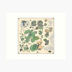 Tibia Map Art Print