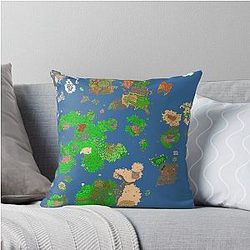 Tibia Map Throw Pillow