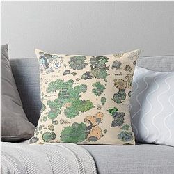 Tibia Map Winter Update 2023 Throw Pillow