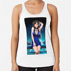 Waifu Tifa Lockhart in Final Fantasy 7 Racerback Tank Top
