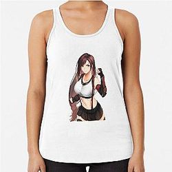 Cute Tifa Lockhart Final Fantasy VII Racerback Tank Top