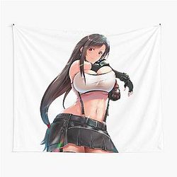 Sexy Tifa Lockhart Final Fantasy 7 Tapestry