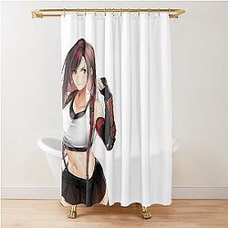 Cute Tifa Lockhart Final Fantasy 7 Shower Curtain