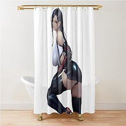 Final Fantasy VII: Tifa Lockhart Black Latex Shower Curtain