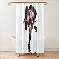 Hot Tifa Lockhart Final Fantasy 7 Shower Curtain