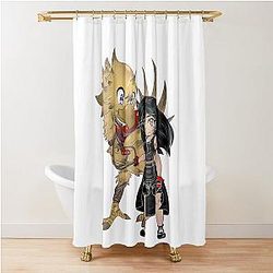 Final Fantasy 7 Chibi Tifa Lockhart & Chocobo Shower Curtain