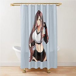 Cute Tifa Lockhart - Final Fantasy VII FF7 Remake Shower Curtain