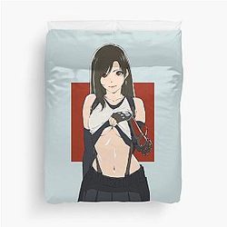 Martial Art Tifa Lockhart Anime Girl FF7 Remake Duvet Cover