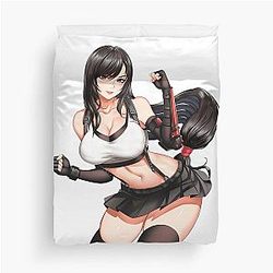Sexy Waifu Tifa Lockhart Final Fantasy 7 Duvet Cover