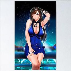 Waifu Tifa Lockhart in Final Fantasy 7 Poster