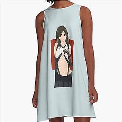 Hot A-Line Dress Tifa Lockhart Anime Girl FF7 Remake