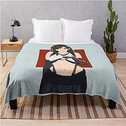 Hot Tifa Lockhart Anime Girl FF7 Remake Throw Blanket