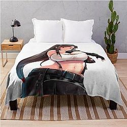Sexy Tifa Lockhart Final Fantasy 7 Throw Blanket