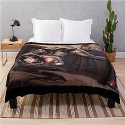Waifu Tifa Lockhart Challenge Final Fantasy 7 Throw Blanket