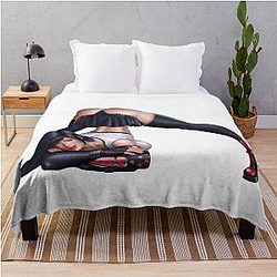 Sexy Tifa Lockhart Final Fantasy 7 Jack O challenge Throw Blanket