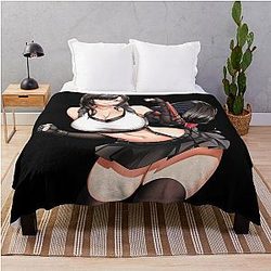 Sexy Waifu Tifa Lockhart Final Fantasy 7 Throw Blanket