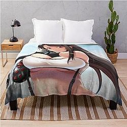Tifa Lockhart FF7 Ecchi Throw Blanket