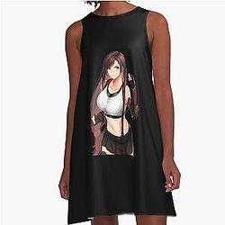Cute Tifa Lockhart Final Fantasy A Line Dress