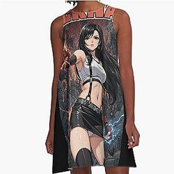 Tifa Lockhart Comic Book Design Dress