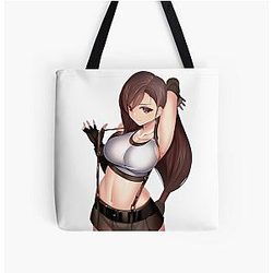 Waifu Tifa Lockhart Ecchi Final Fantasy 7 All Over Print Tote Bag