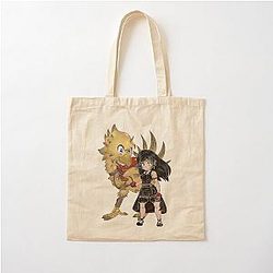 Final Fantasy 7 Chibi Tifa Lockhart & Chocobo Cotton Tote Bag