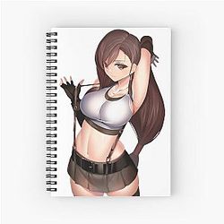 Waifu Tifa Lockhart Final Fantasy 7 Spiral Notebook