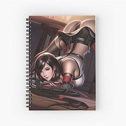 Waifu Tifa Lockhart Jack challenge Final Fantasy 7 Spiral Notebook