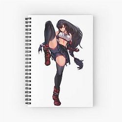 Hot Tifa Lockhart Final Fantasy 7 Spiral Notebook