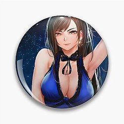 Waifu Tifa Lockhart in Final Fantasy 7 Pin