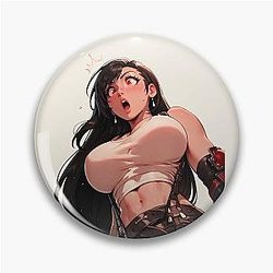 Surprised Tifa Lockhart Pin