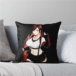 Cute Tifa Lockhart Throw Pillows