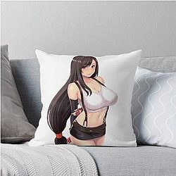 Ecchi Tifa Lockhart Final Fantasy VII Throw Pillow