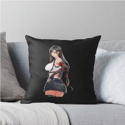 Final Fantasy VII - Tifa Lockhart hentai anime Sticker Throw Pillow