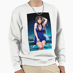 Waifu Tifa Lockhart in Final Fantasy 7 Pullover Sweatshirt