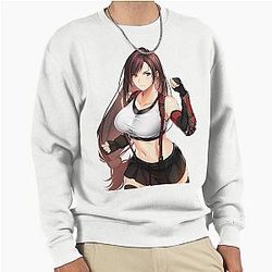 Cute Tifa Lockhart Final Fantasy VII Pullover Sweatshirt