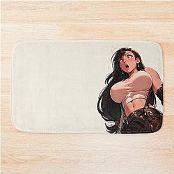 Surprised Tifa Lockhart Bath Mat