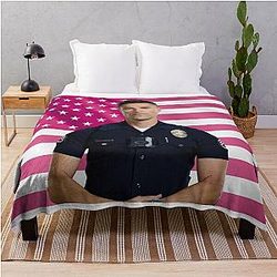 Tim Bradford Eric Winter The Rookie Pink Throw Blanket