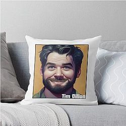 Bearded Tim Dillon Digital Painting Throw Pillow