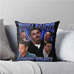 You're sure about that? Tim Robinson throw pillow