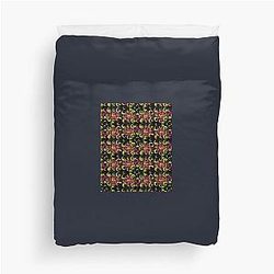 Dan Flashes pattern yellow and purple Graphic Duvet Cover