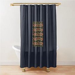 Dan Flashes pattern cool tim robinson, Graphic Shower Curtain